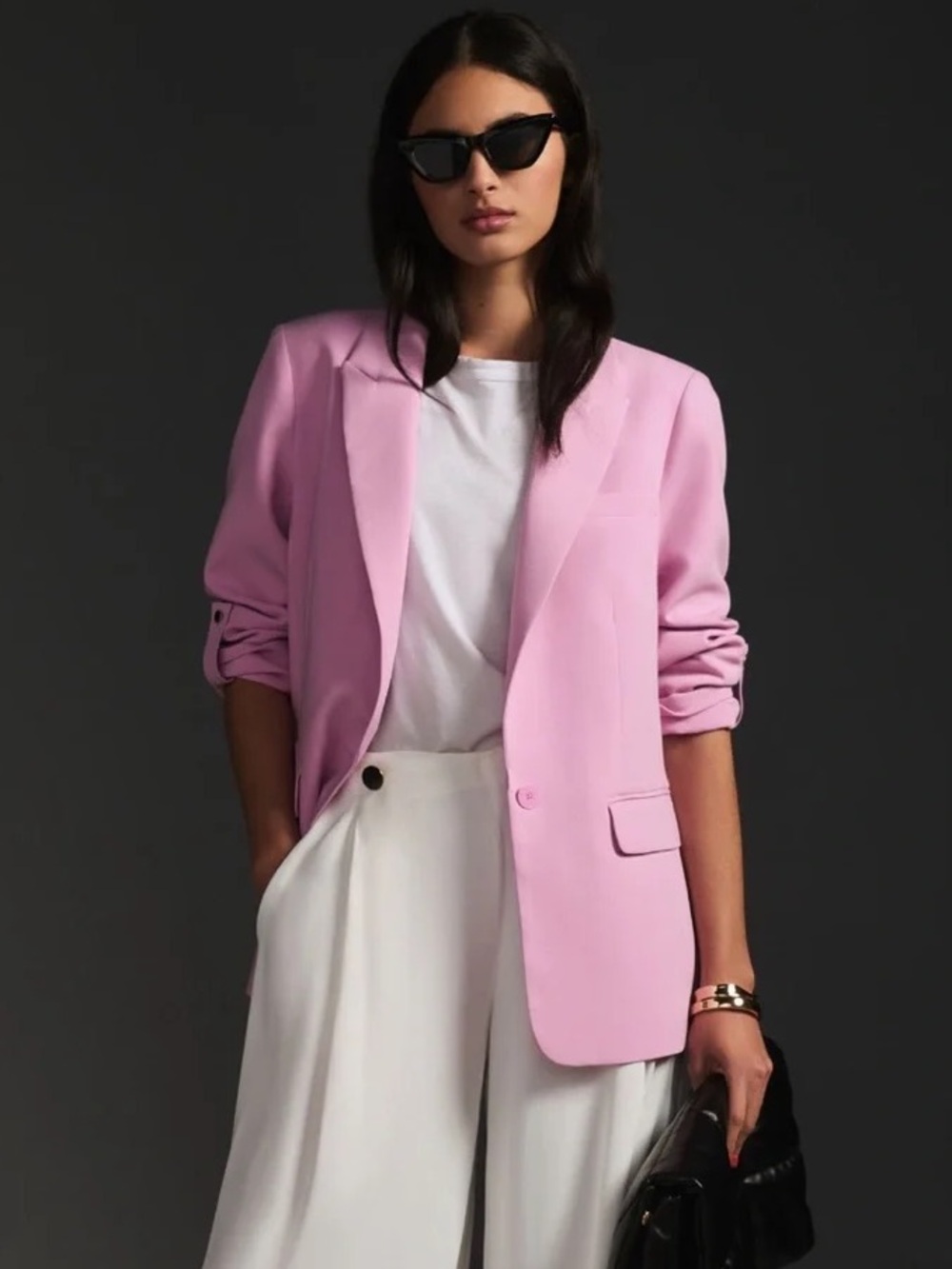 Maeve Roll-Sleeve Blazer Lilac Purple - NWT
